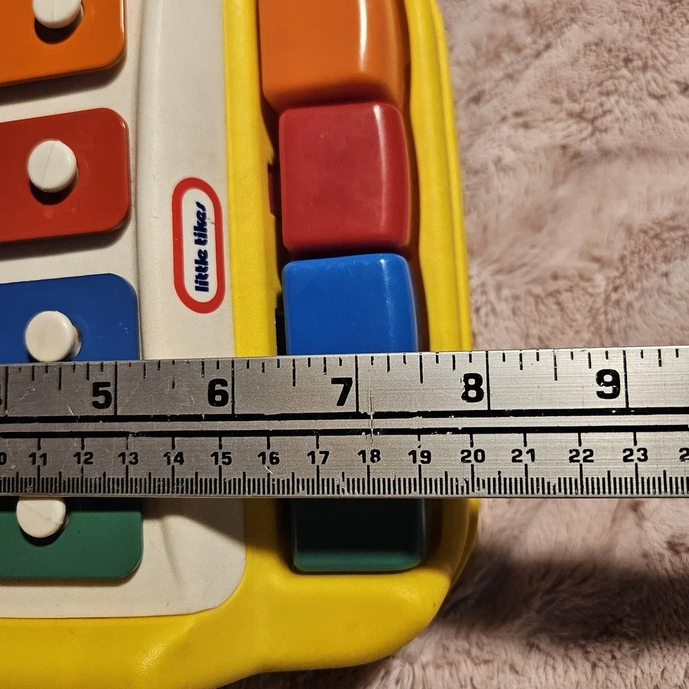 VTG‎ Little Tikes Tykes Tap A Tune 4 Key Mini Xylophone Piano Yellow 1546-00